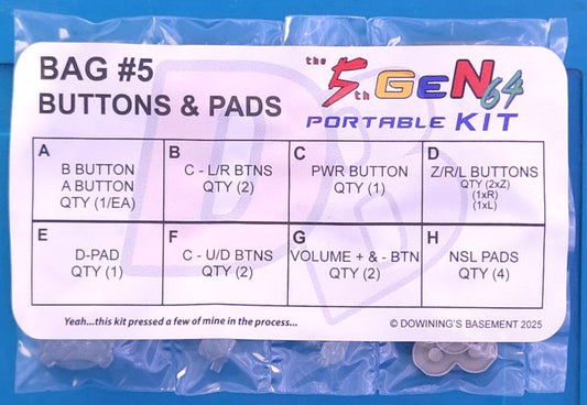 Replacement - Bag #5 - Buttons & Pads
